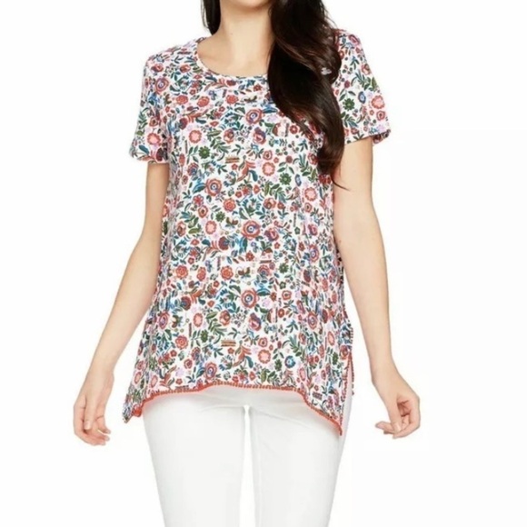 C WONDER Women’s NANTUCKET Floral Print Top - Picture 1 of 7
